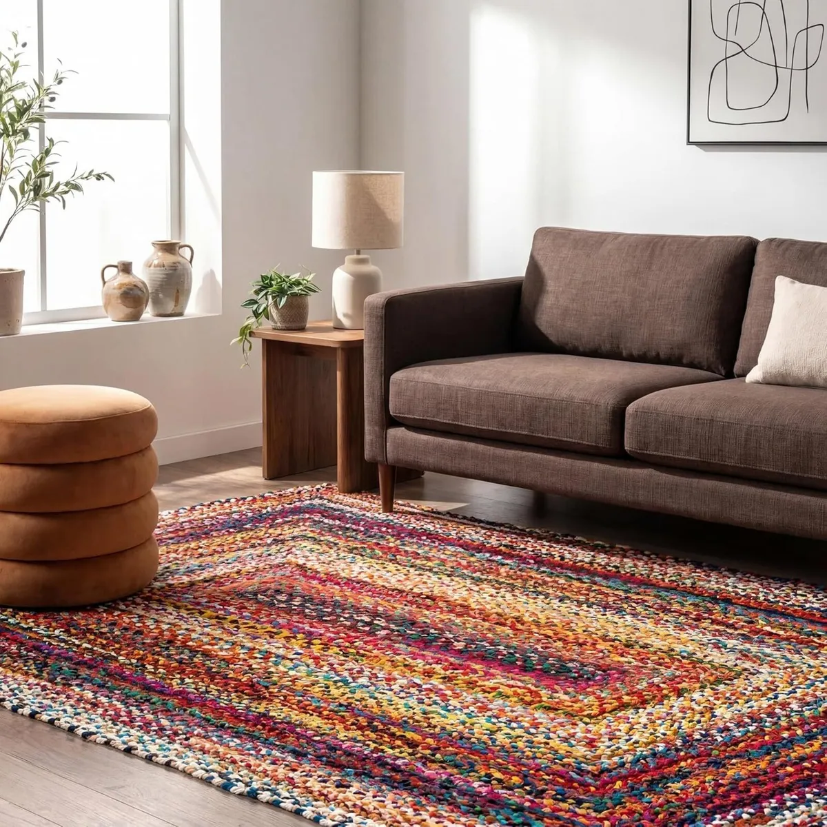 Tammara Bohemian Hand Braided Area Rug 122 cm x - Image 1