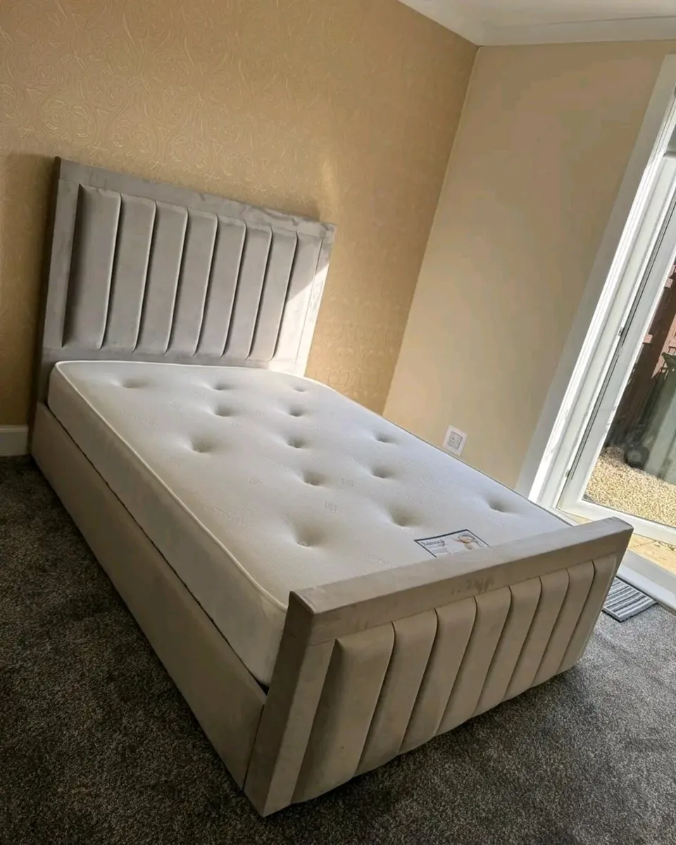 Double & King Size Bed Frame With Mattress Opt - Image 4