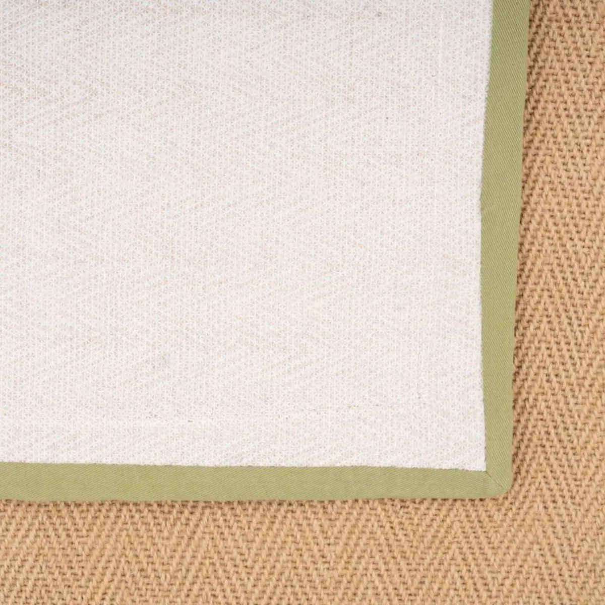 Natural Sustainable Olive Green Cotton Border - Image 4