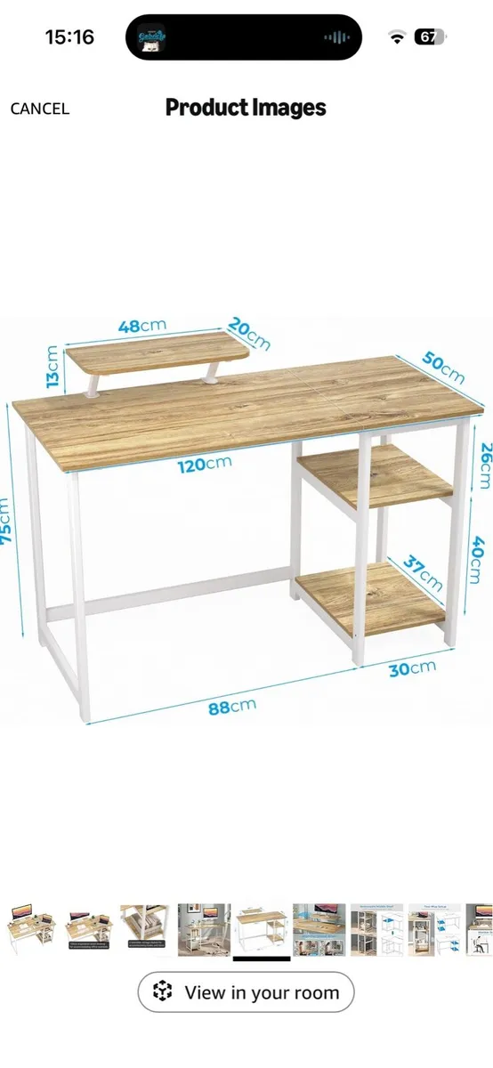 Office desk + stand (debatable price) - Image 3