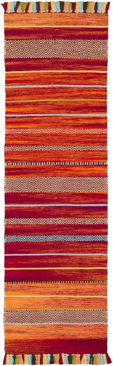 Handmade Moroccan Kilim rug Vintage carpet Flat - Image 4