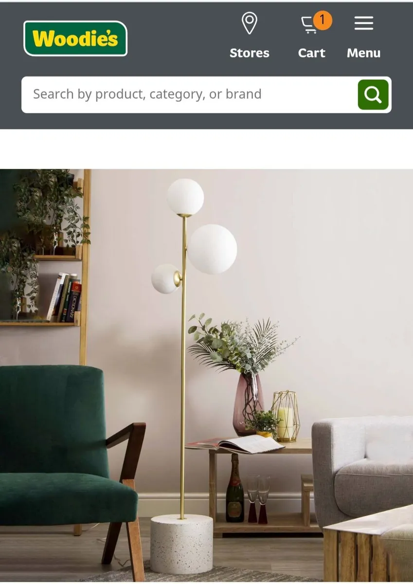 Woodies standing lamp 157.5 x 37.5 x 37.5cm - Image 2