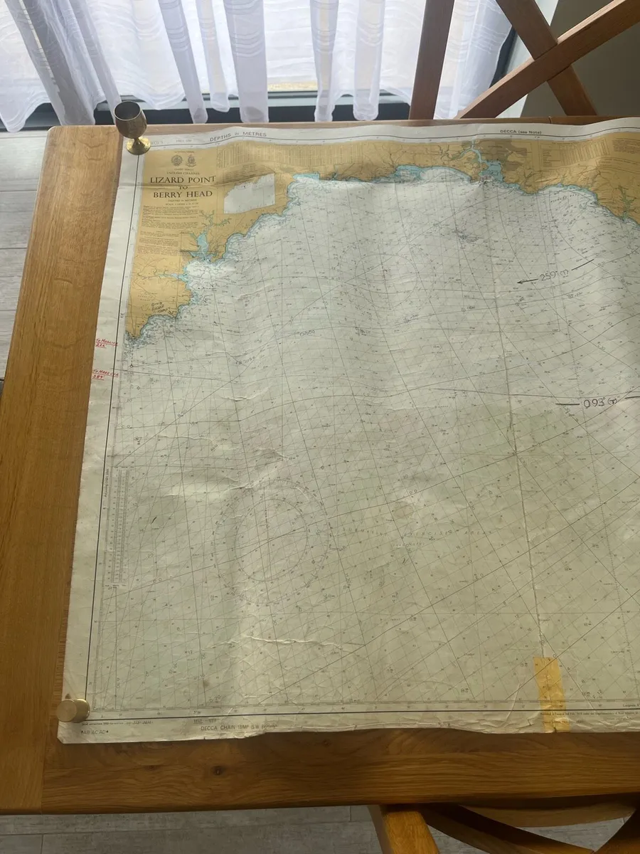 Vintage English Channel Sailing Chart - Image 2