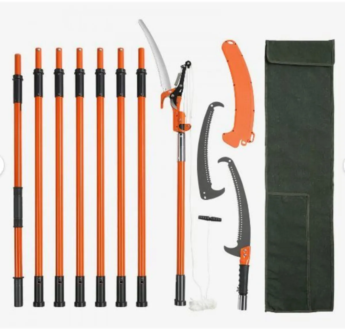 Manual Pole Saw, 2.2-8.2 m Extendable Tree - Image 1