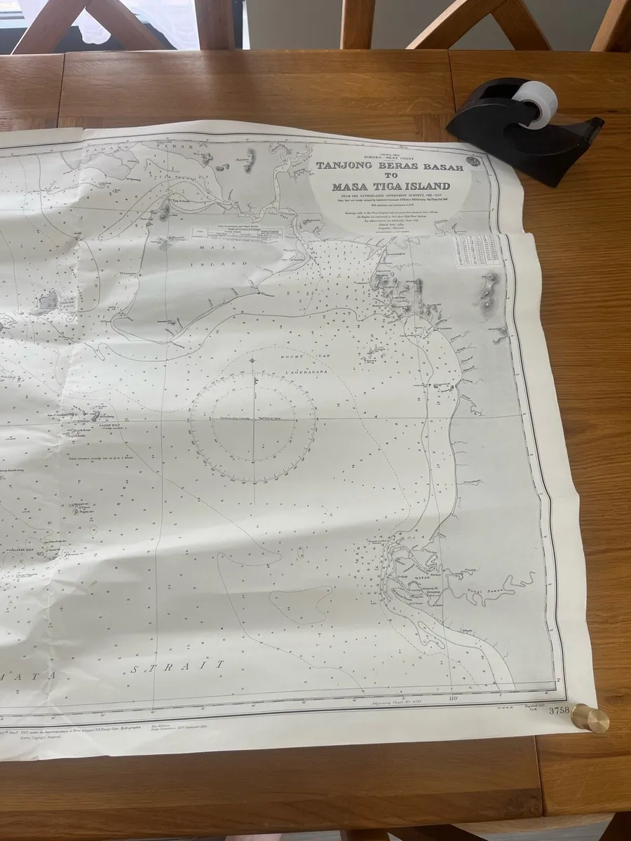Vintage China Sea Sailing Chart - Image 2