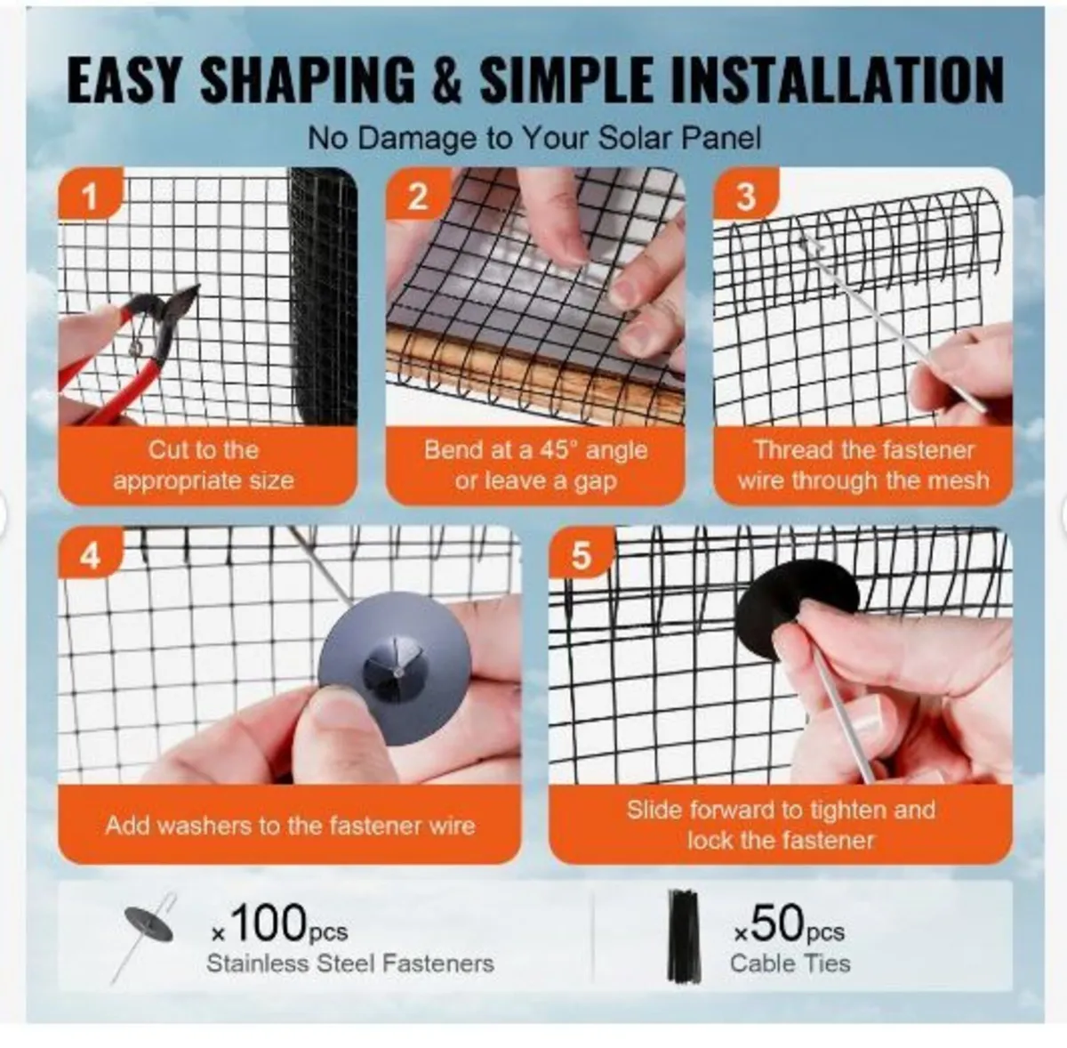 20 x 3048 cm Solar Panel Bird Guard - Image 2