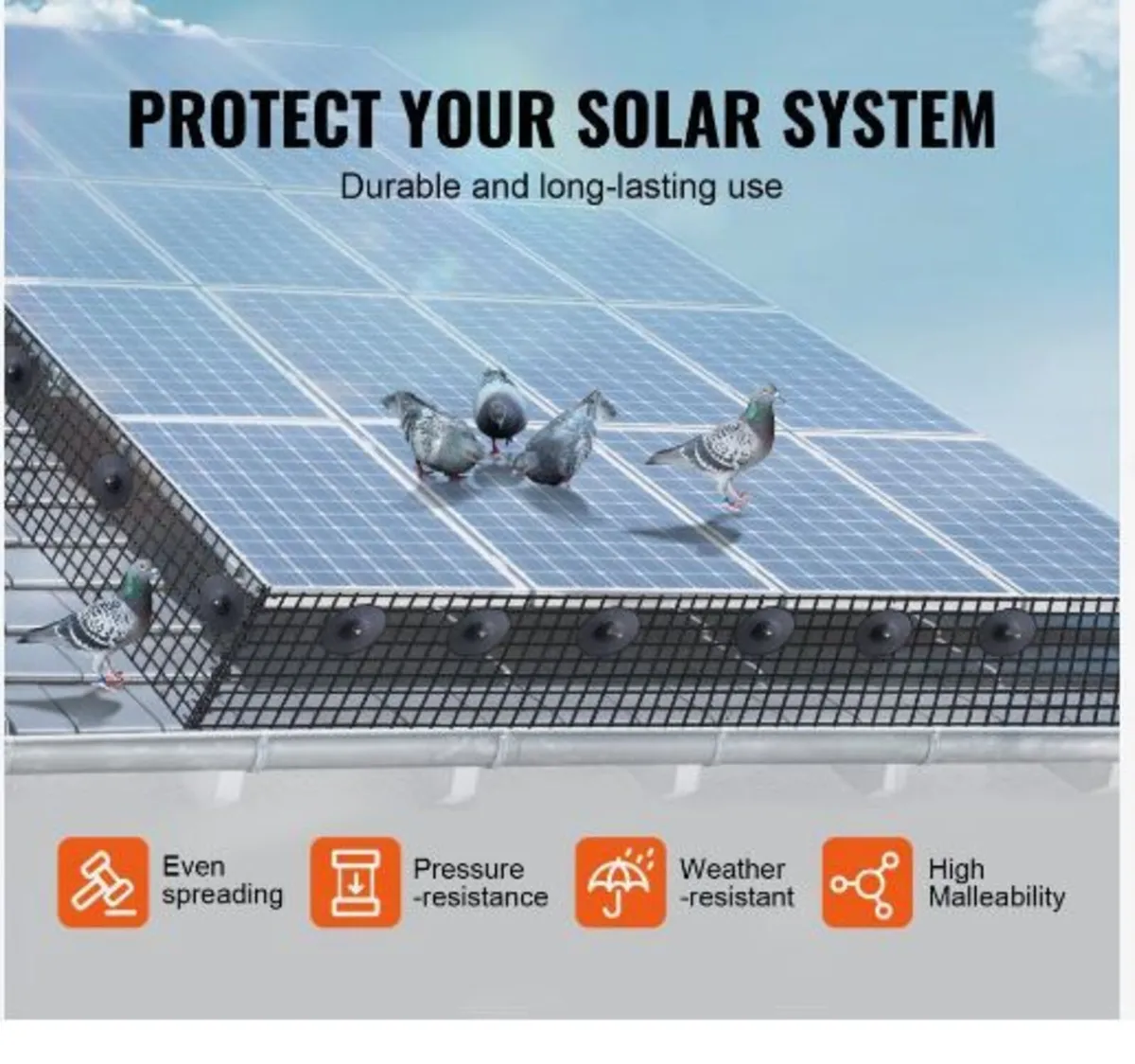 20 x 3048 cm Solar Panel Bird Guard - Image 3