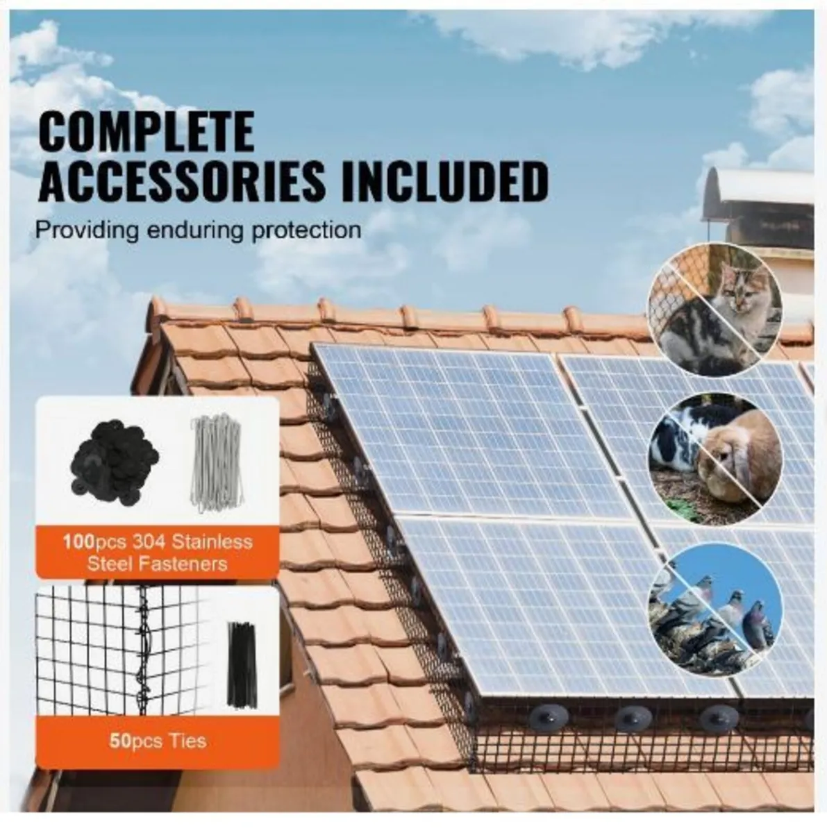 20 x 3048 cm Solar Panel Bird Guard - Image 4