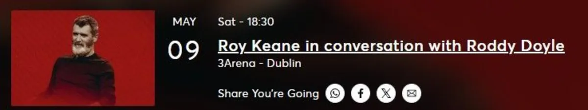 Roy Keane in conversation with Roddy Doyle