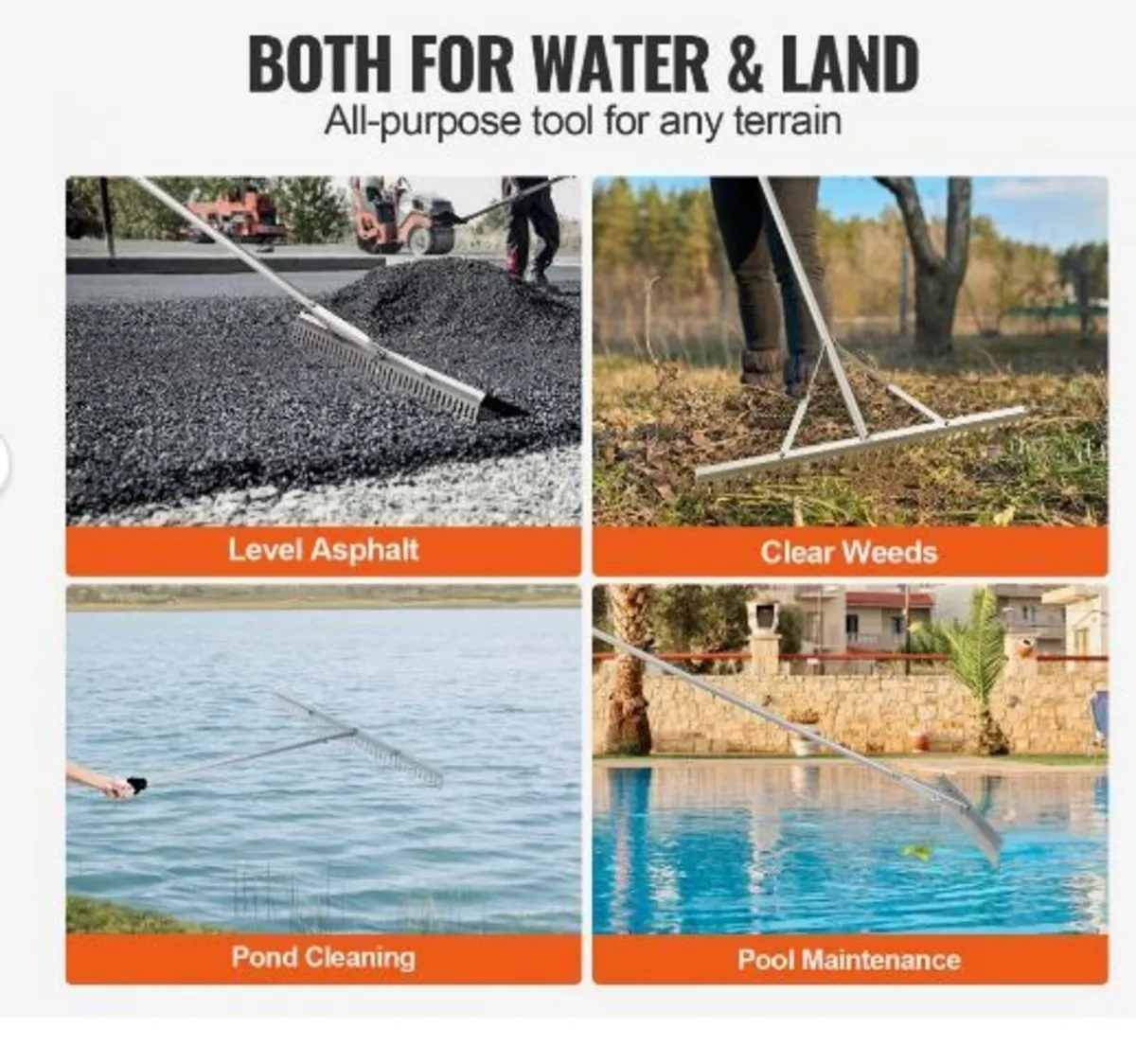 Landscape Rake, 915mm Head Aluminum - Image 2