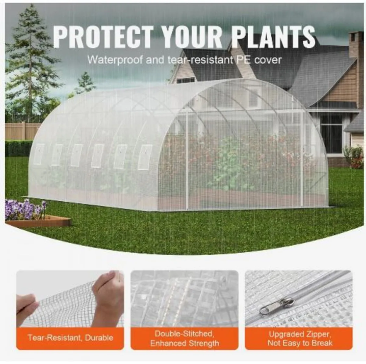 Walk-in Tunnel Greenhouse, 19.4x9.7x6.5 ft - Image 2