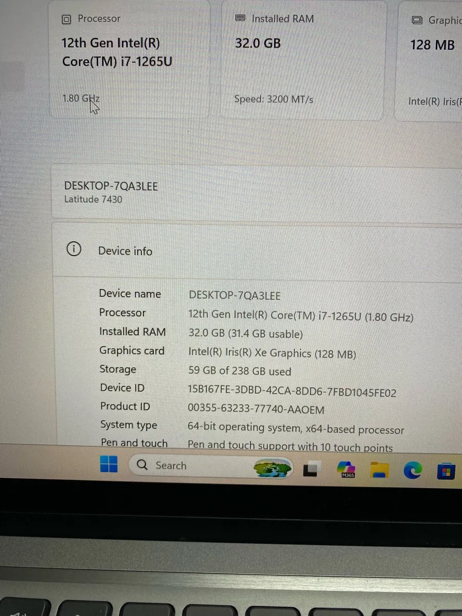 Dell latitude 7430 i7 pro Touch 32gb ram - Image 4