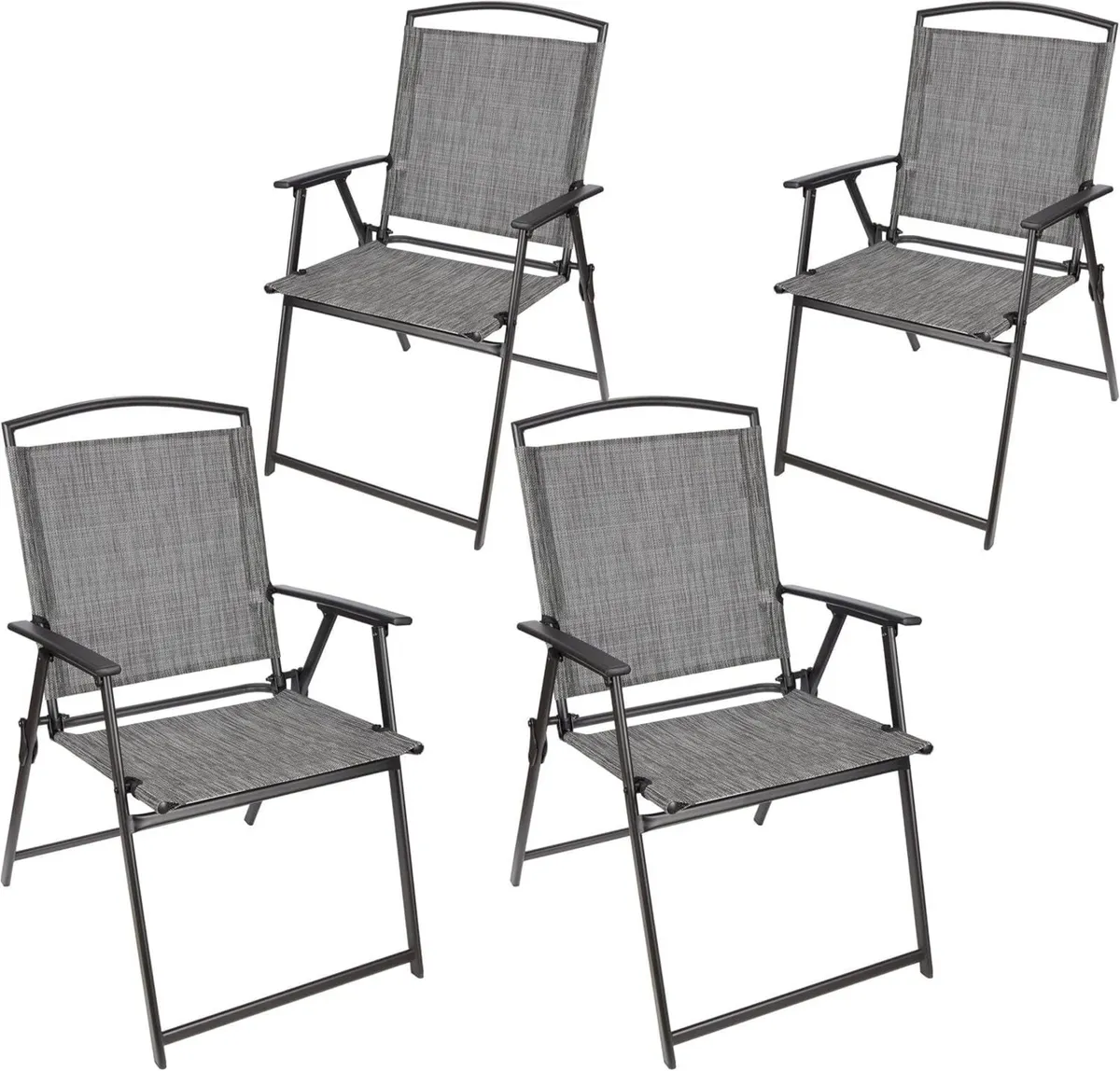 Set of 4 Garden Chairs Bergamo - High- Back - Image 1
