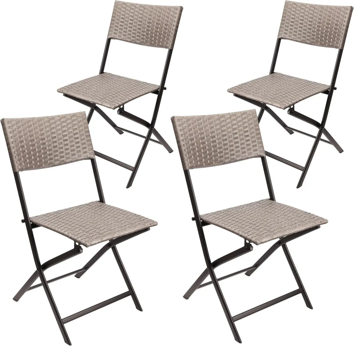 Set of 4 Garden Chair Toskana - Polyrattan - Image 1