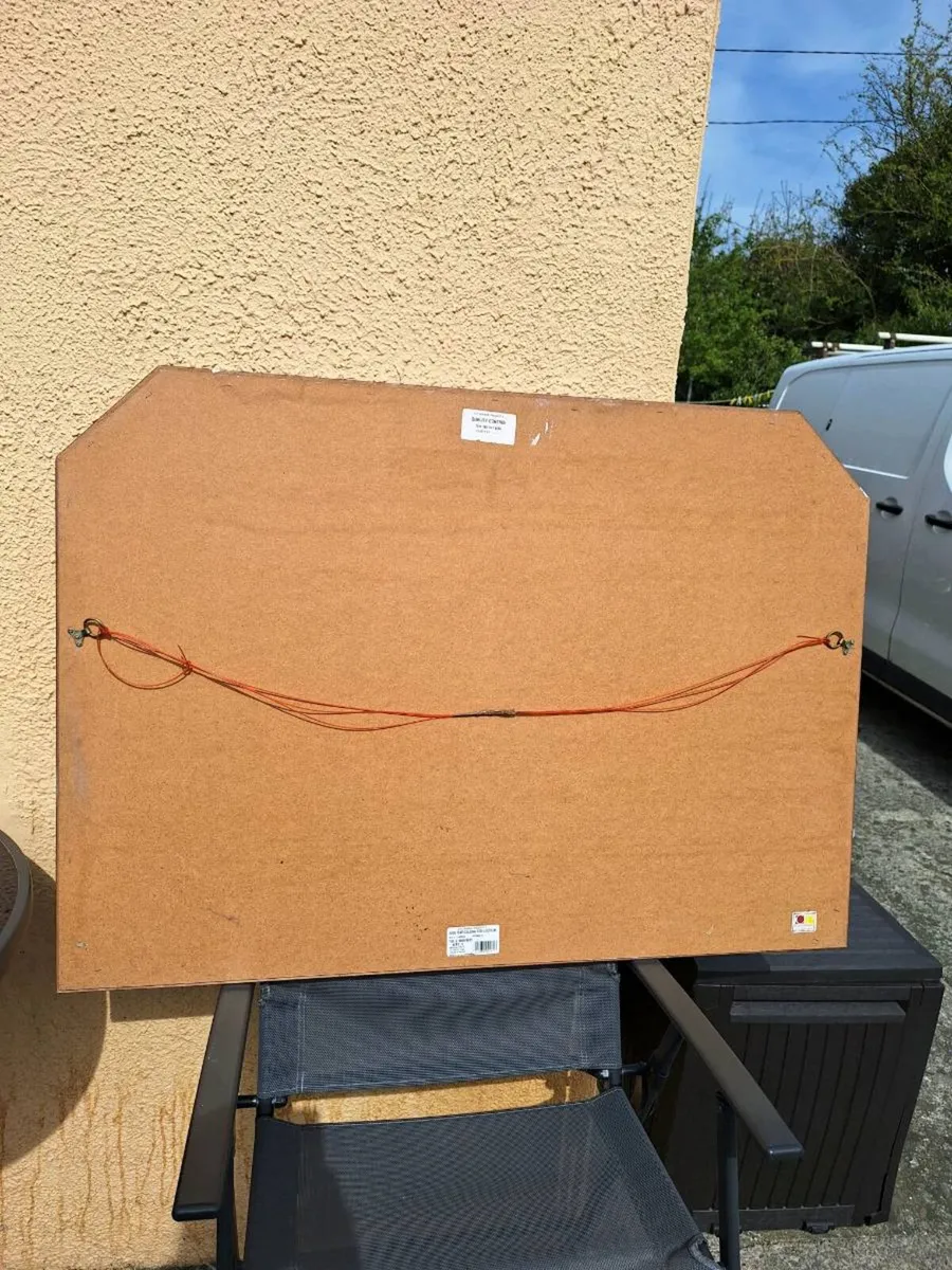 Large silver framed bevelled mirror - Image 2