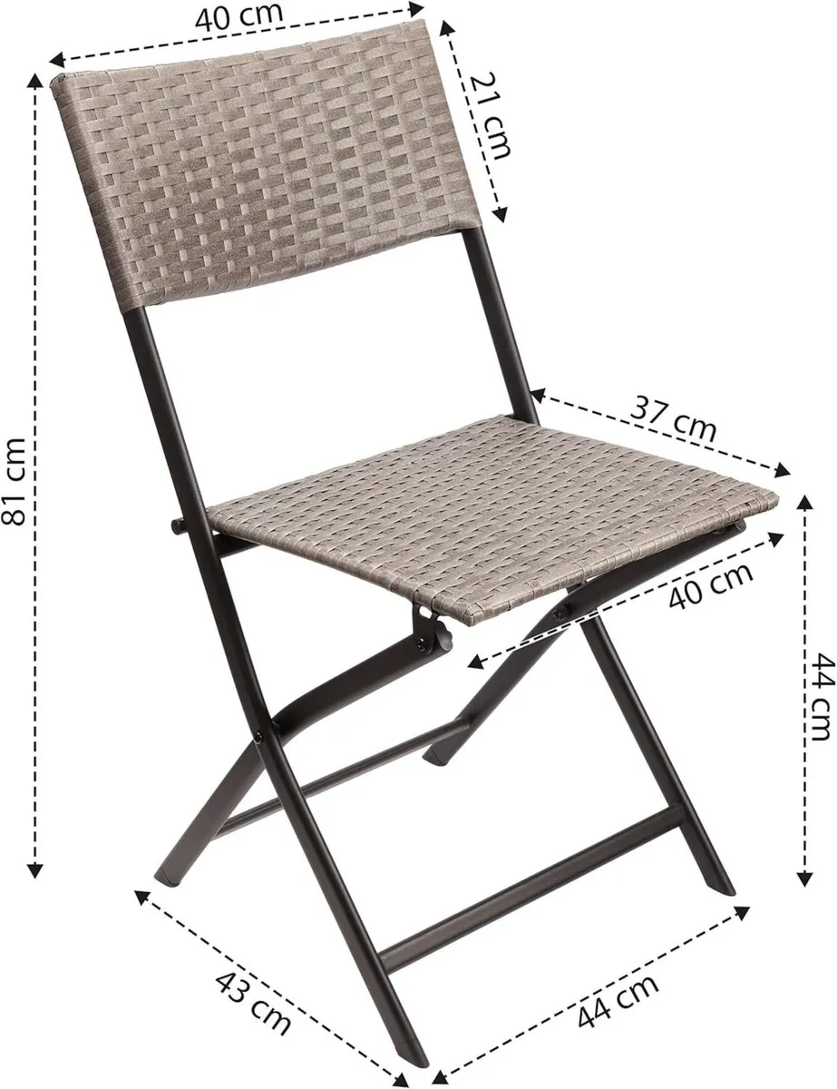 Set of 4 Garden Chair Toskana - Polyrattan - Image 2