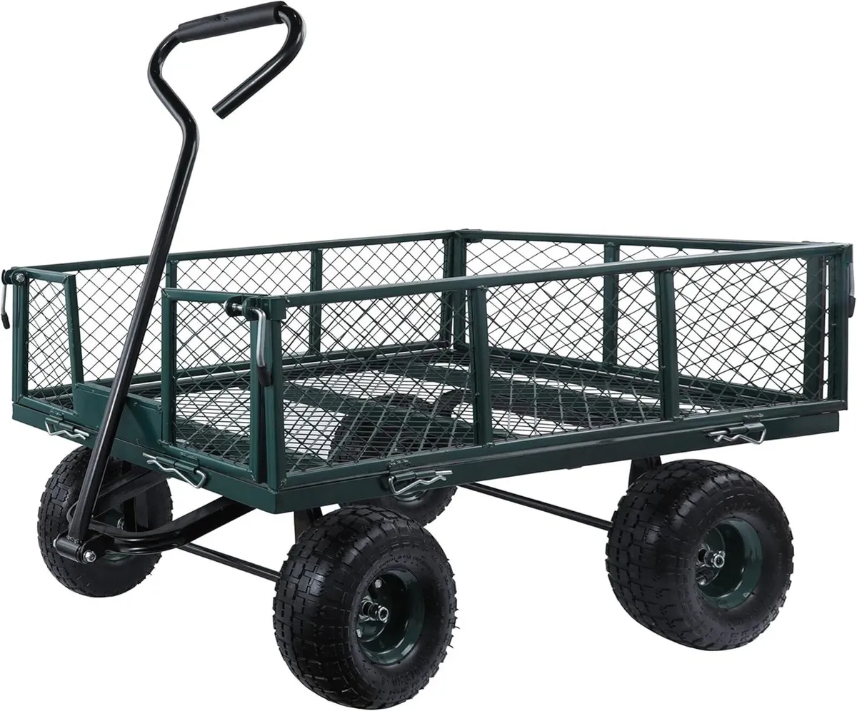 Utility Steel Garden Cart Trolley 350kg Heavy - Image 1