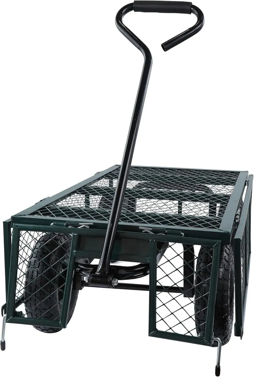 Utility Steel Garden Cart Trolley 350kg Heavy - Image 4