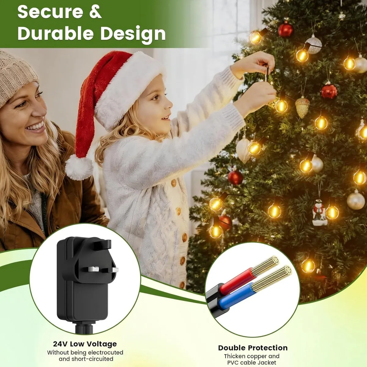 Festoon Lights Outdoor 164FT/50M Garden Mains - Image 3