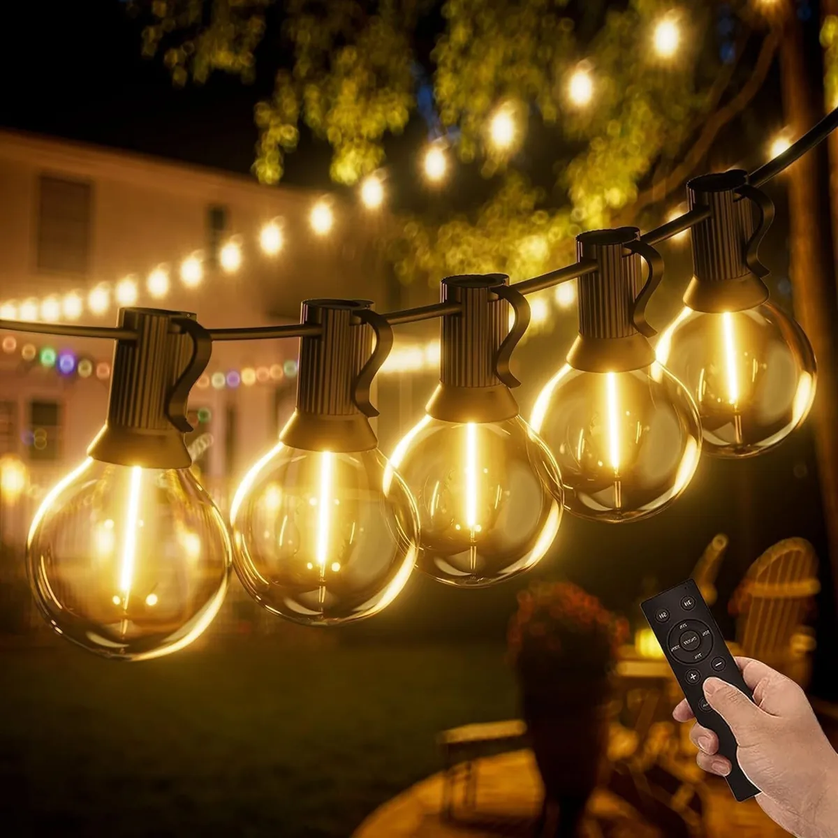 G40 200FT Outdoor Dimmable String Lights Mains - Image 1