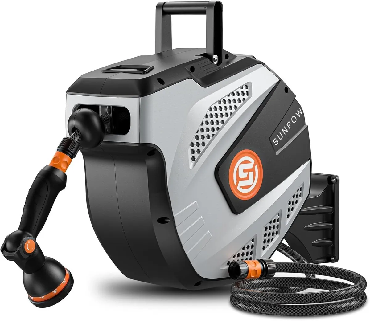 Garden Hose Reel Wall Mounted - 25m+2m Retractable - Image 1