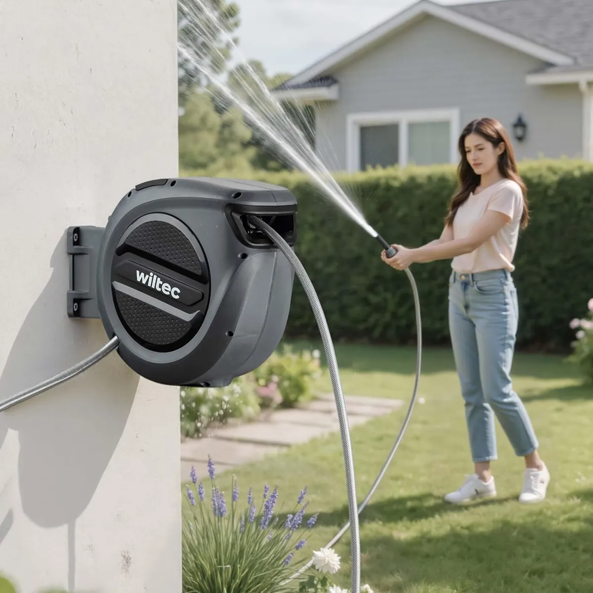 Hose Reel with Self-Reeling-up Mechanism 20m - Image 2