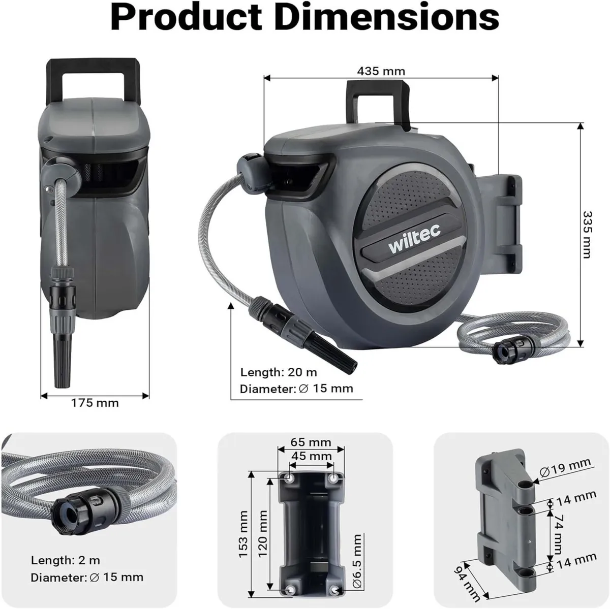 Hose Reel with Self-Reeling-up Mechanism 20m - Image 3
