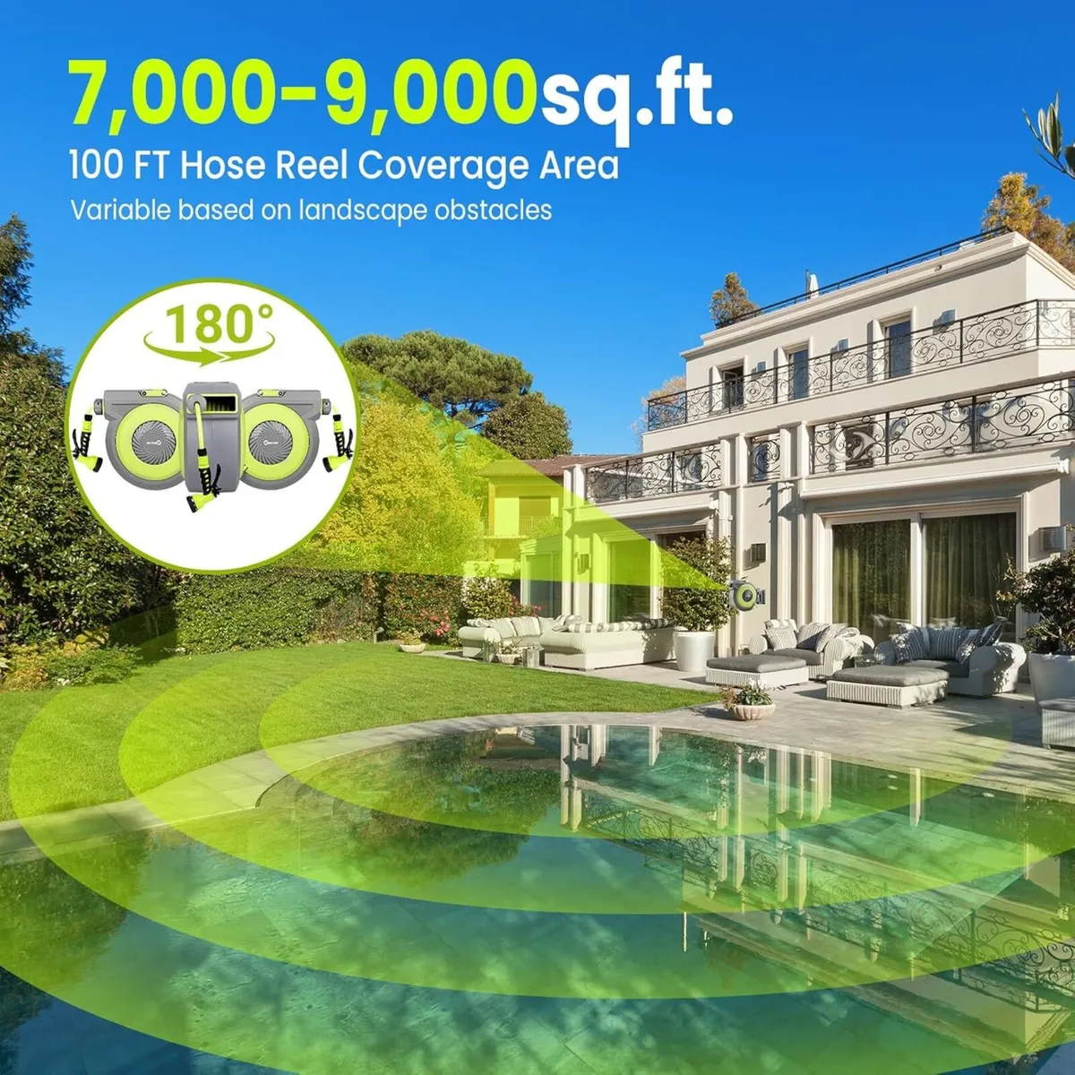 Retractable Garden Hose Reel Wall Mounted Heavy - Image 4