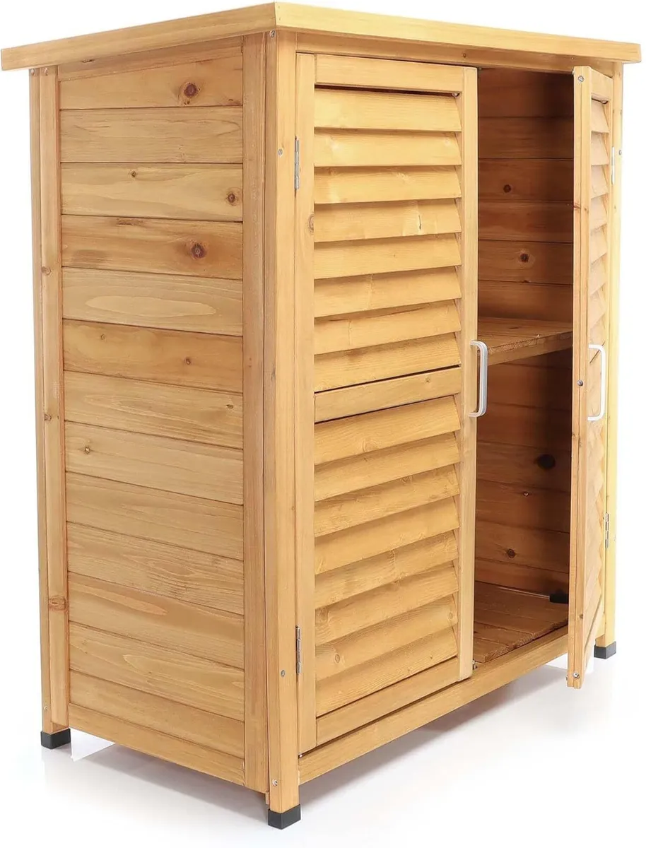 Utility shed with half-up double door 870x465x916 - Image 1