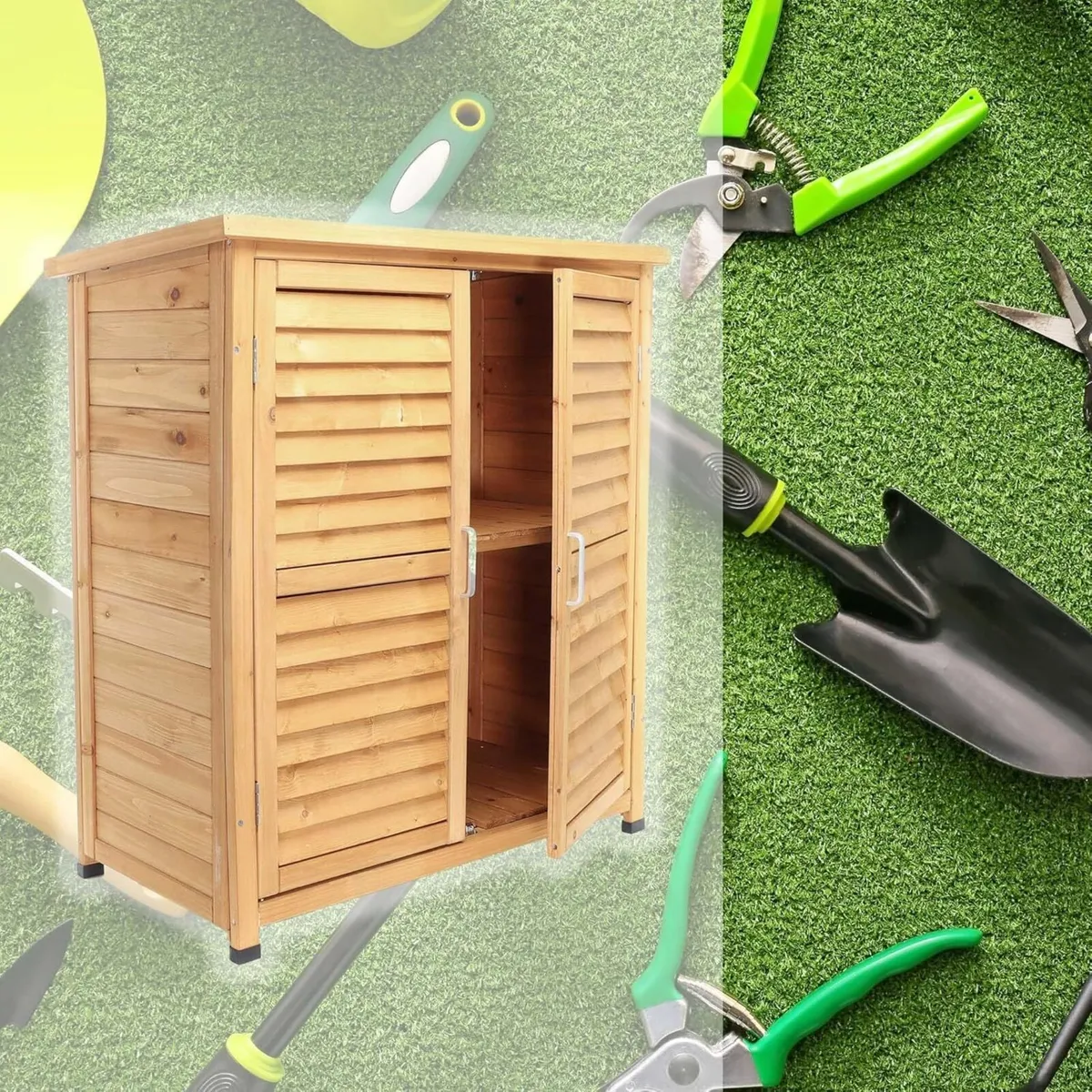 Utility shed with half-up double door 870x465x916 - Image 2