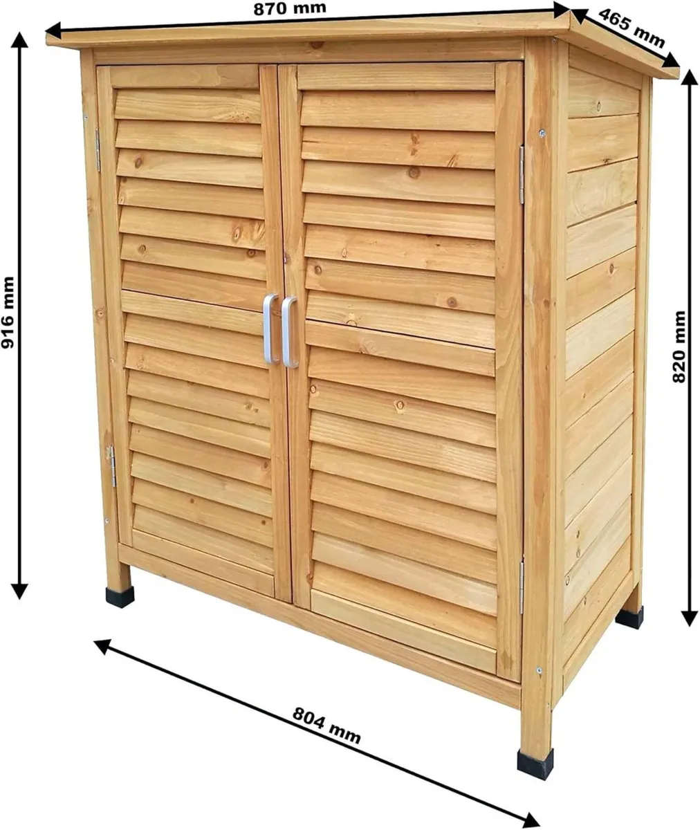 Utility shed with half-up double door 870x465x916 - Image 3