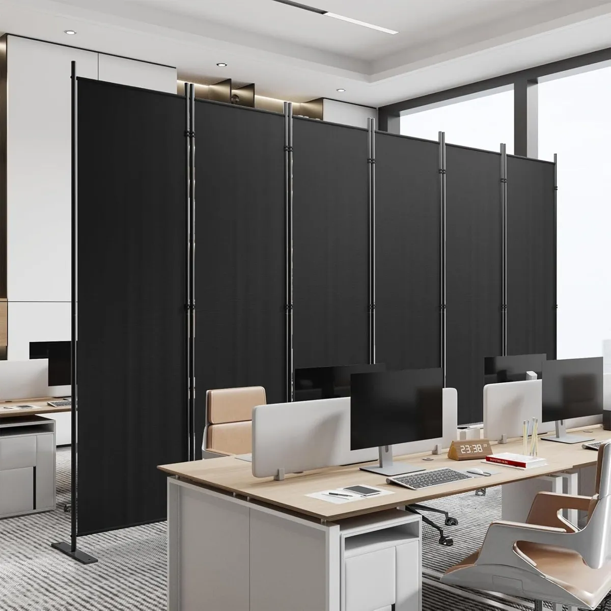 6 Panels Ft Room Divider and Folding Privacy - Image 1