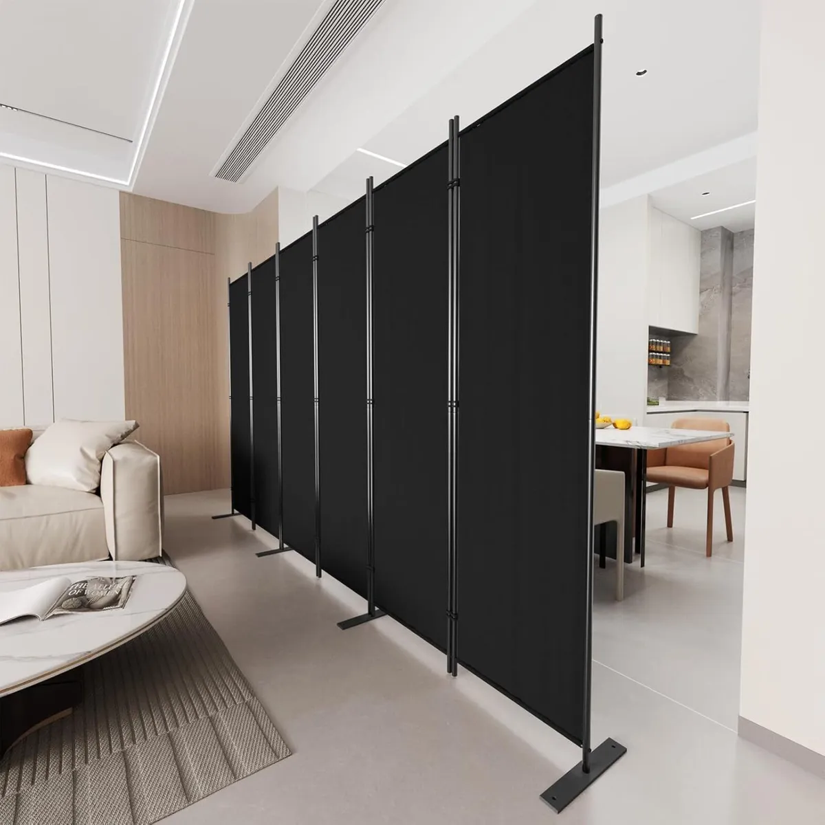 6 Panels Ft Room Divider and Folding Privacy - Image 4