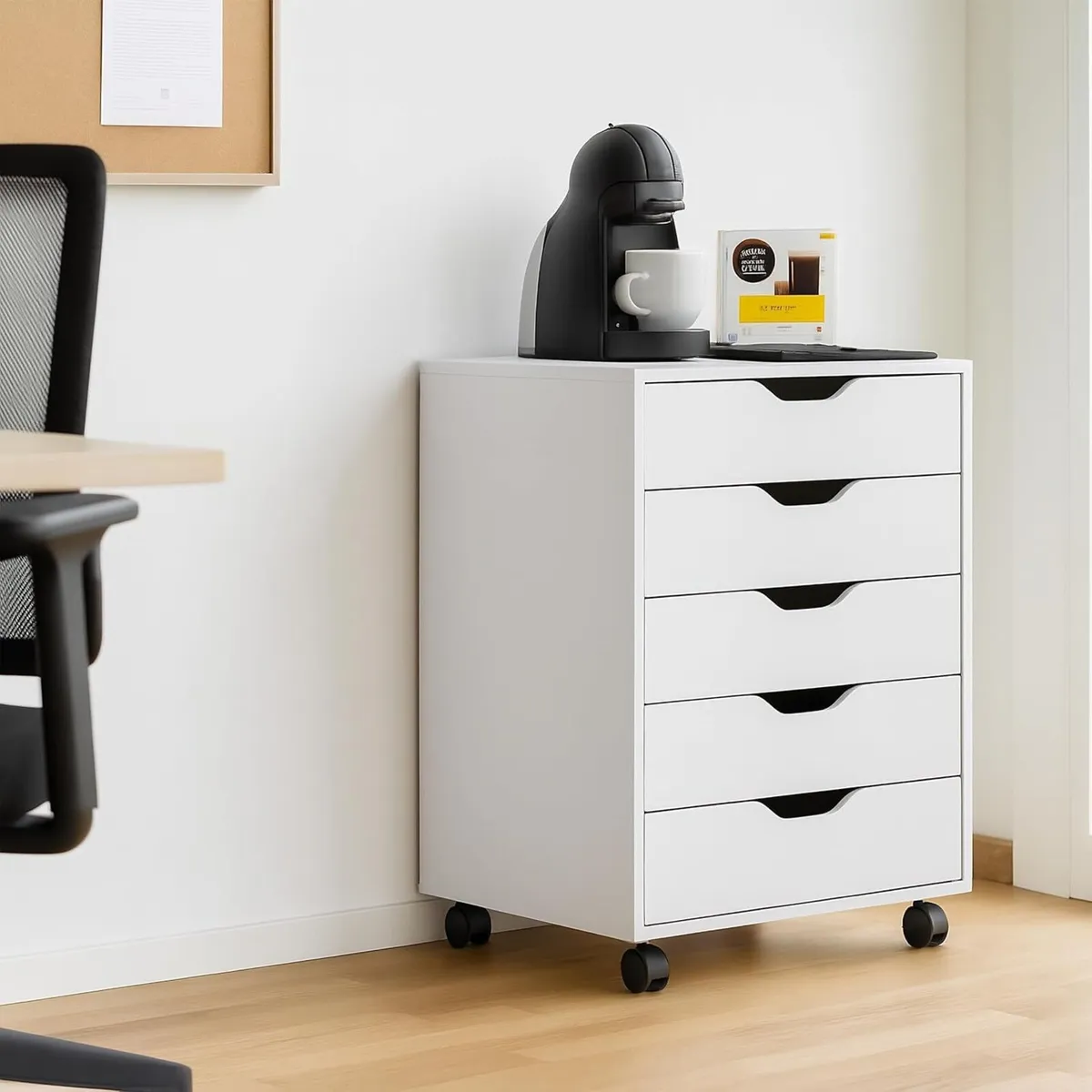 Mobile File Cabinet 5 Drawers 66.5 x 48 39.5 cm - Image 4