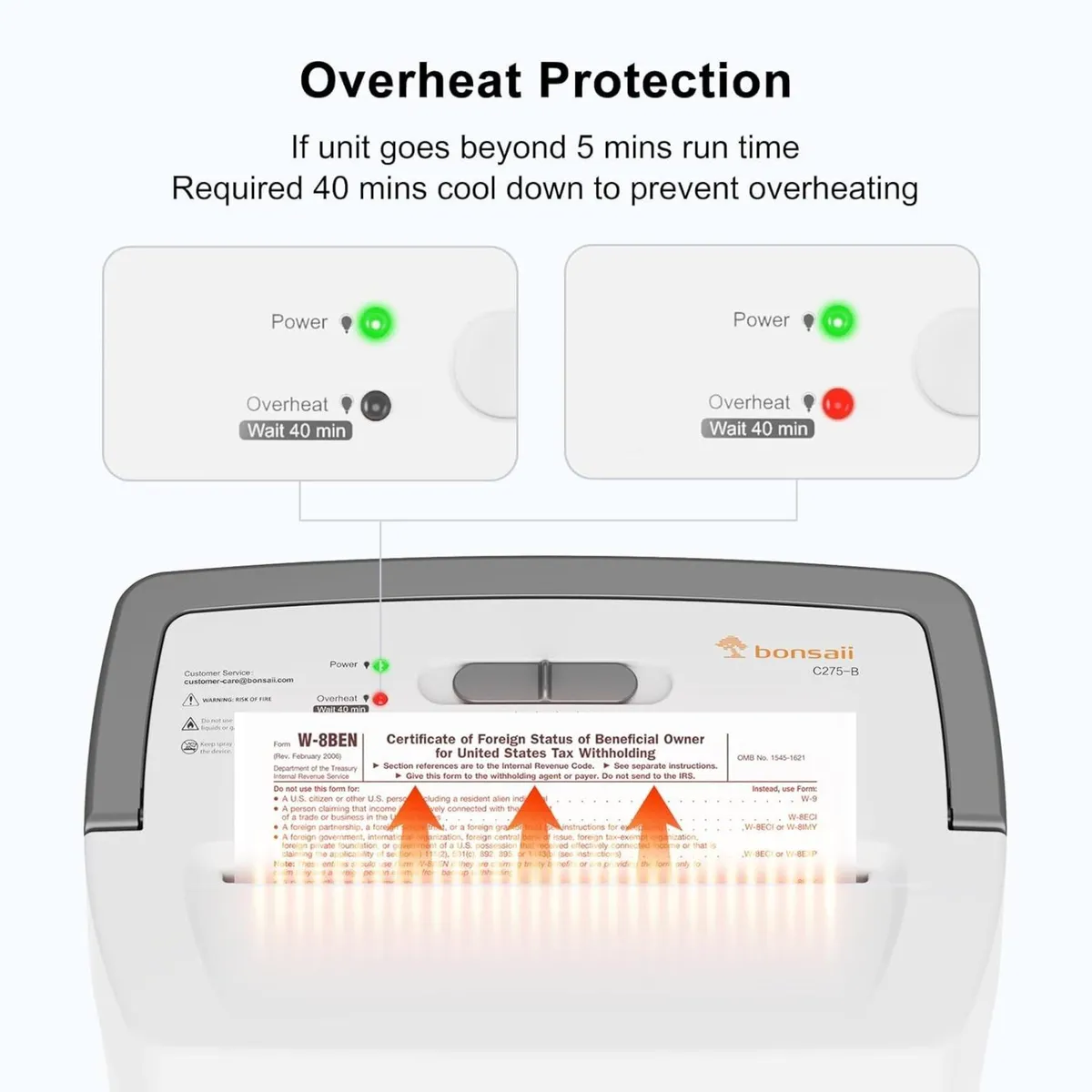 10 Sheet Micro Cut Paper Shredder for Home Office - Image 4