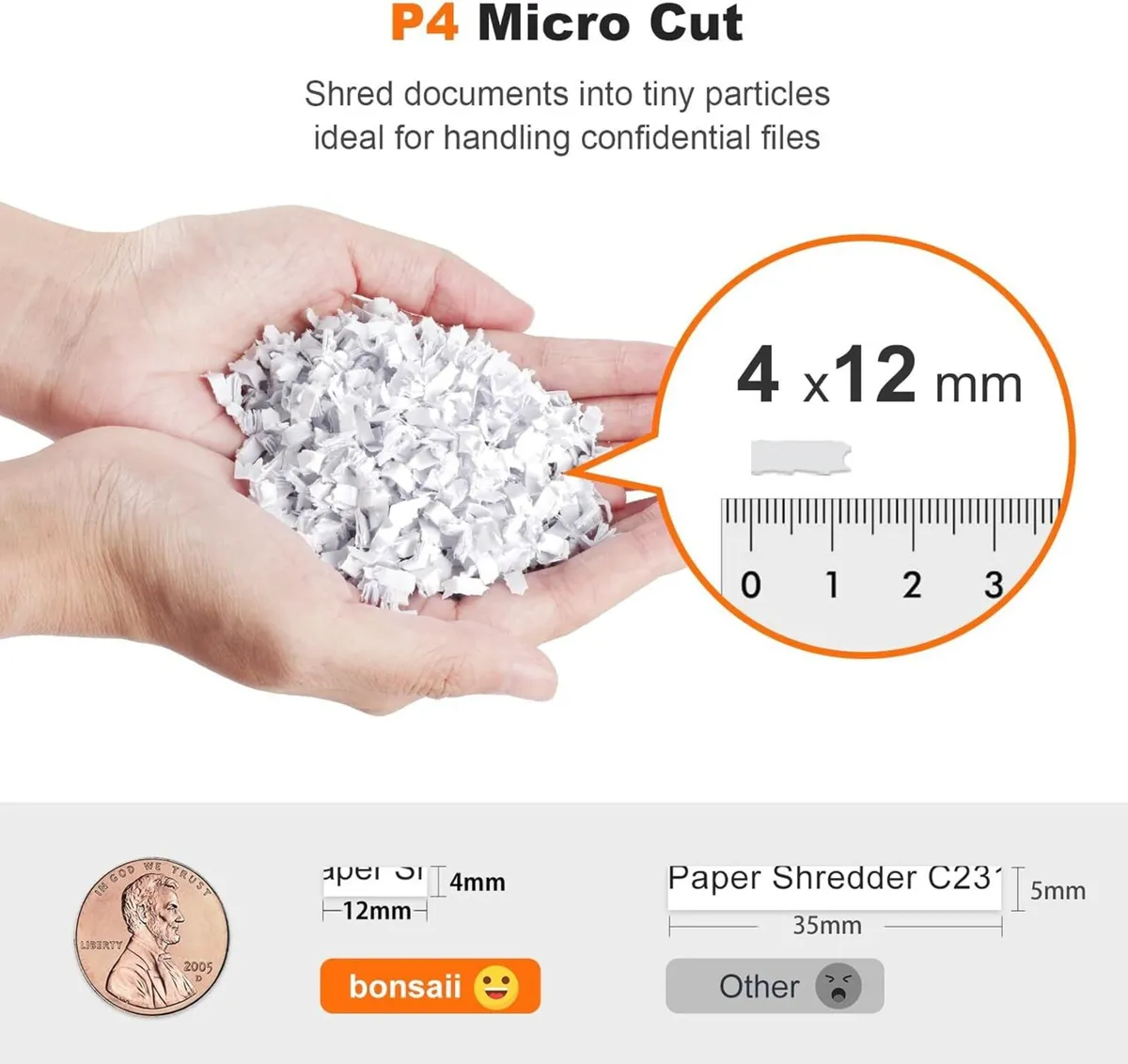 100-Sheet Auto Feed Paper Shredder P-4 Micro Cut - Image 3