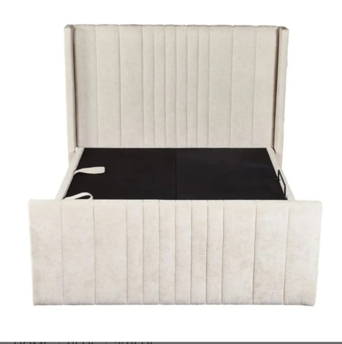 Clara Beige Fabric Smart Storage Bed - Image 2
