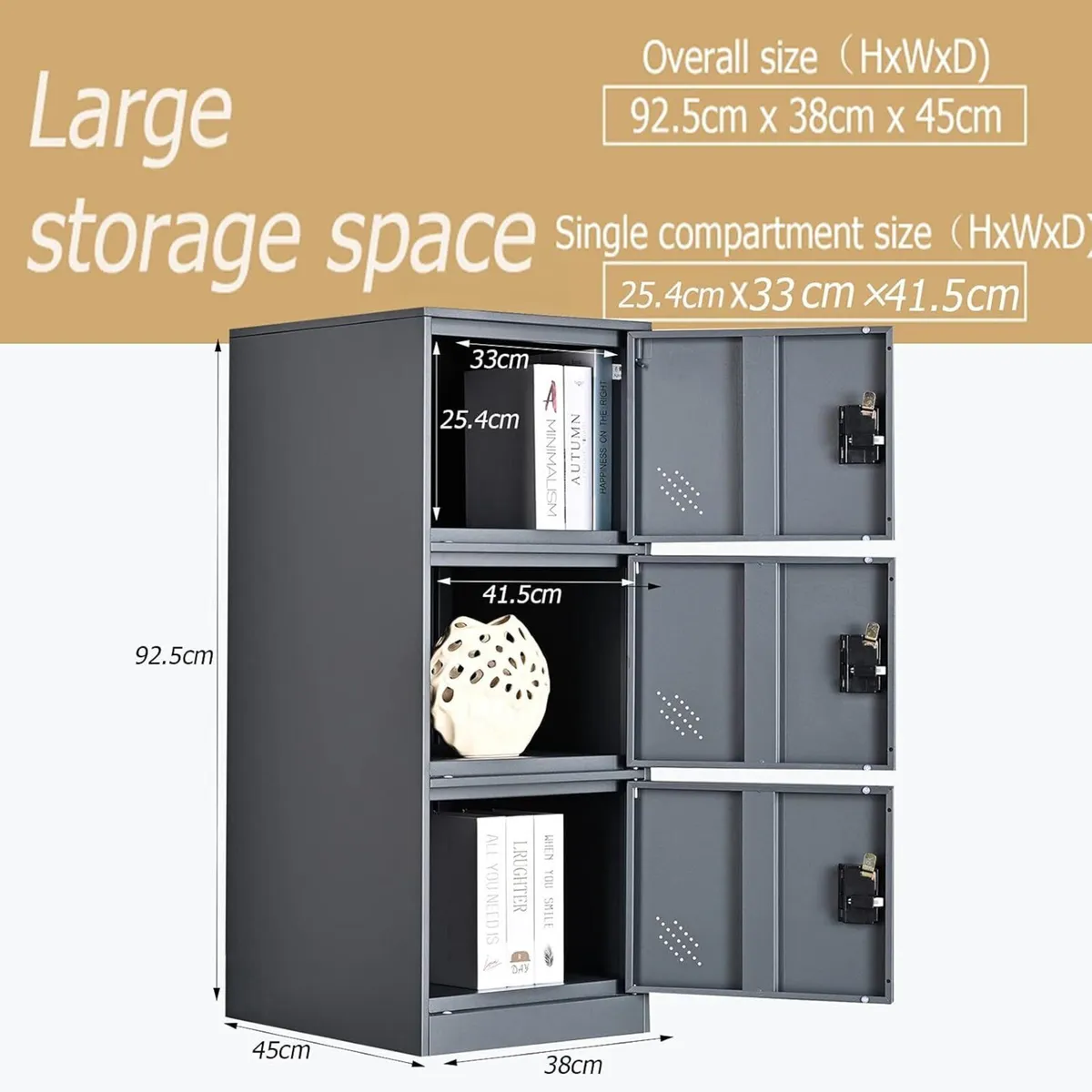 Vertical Single Tier Small Locker with Padlock - Image 3
