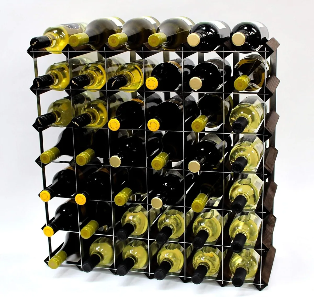 Classic 42 Bottle Dark Oak Stained Wood and - Image 1