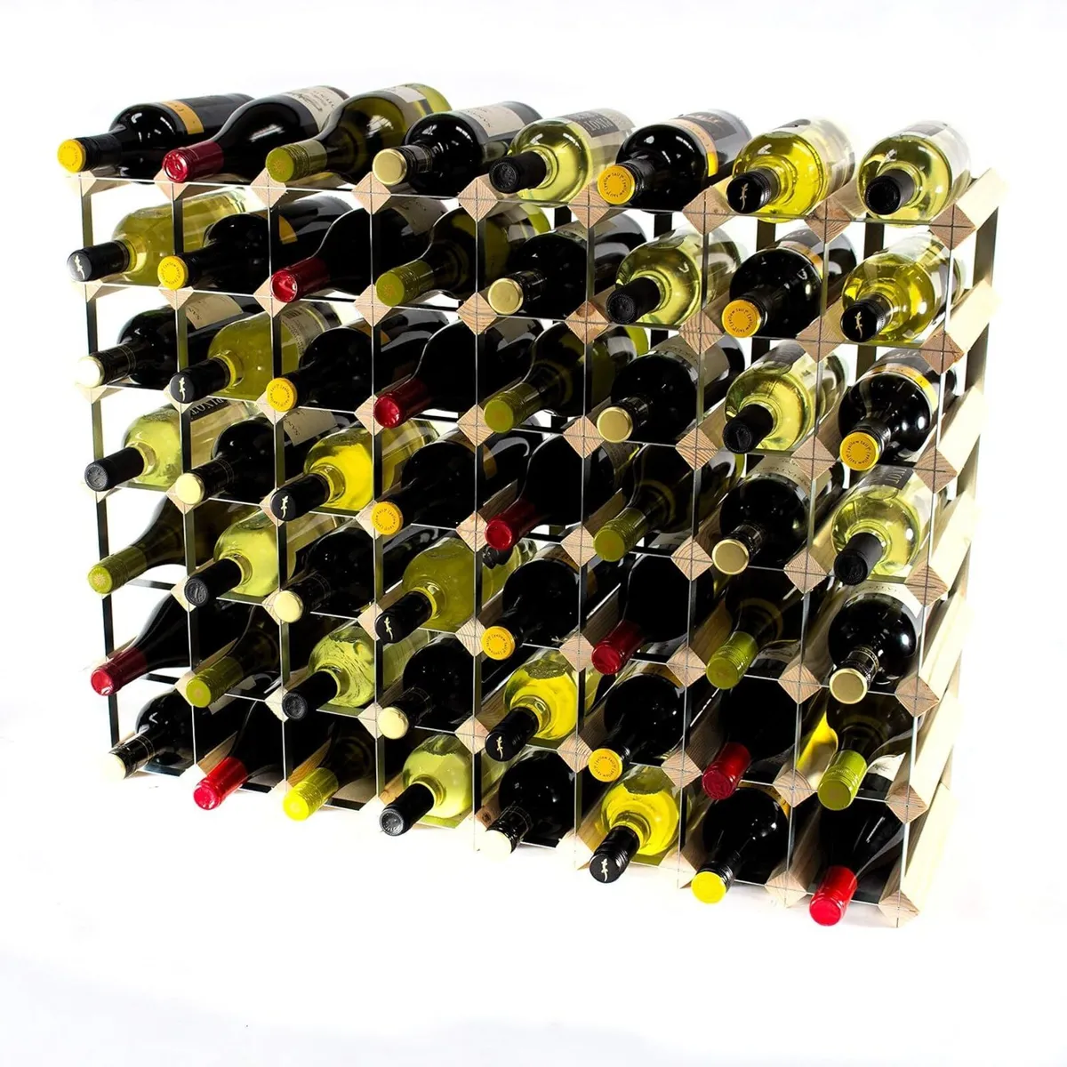 Classic 56 Bottle Pine Wood and galvanised Metal - Image 1