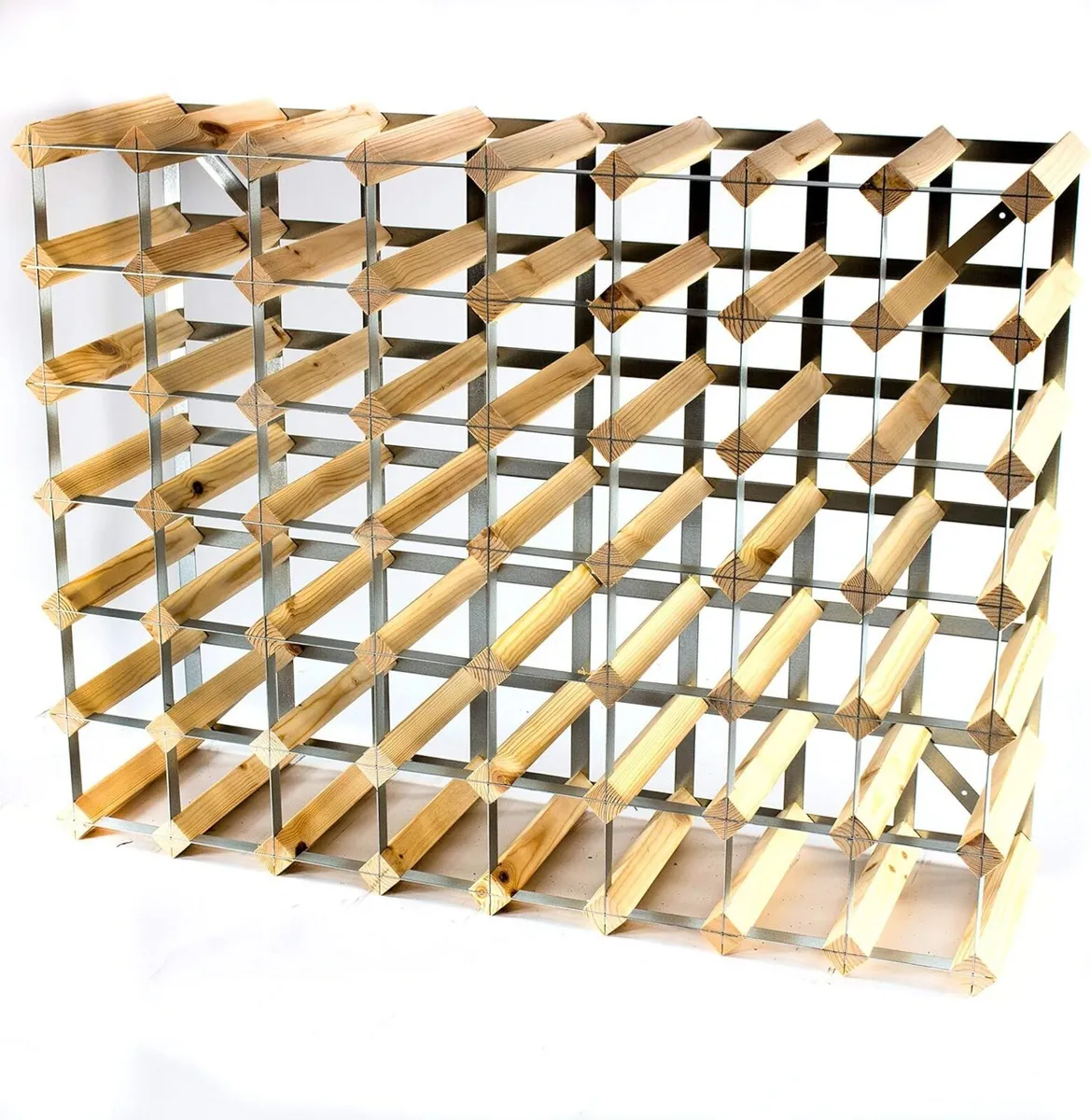 Classic 56 Bottle Pine Wood and galvanised Metal - Image 3