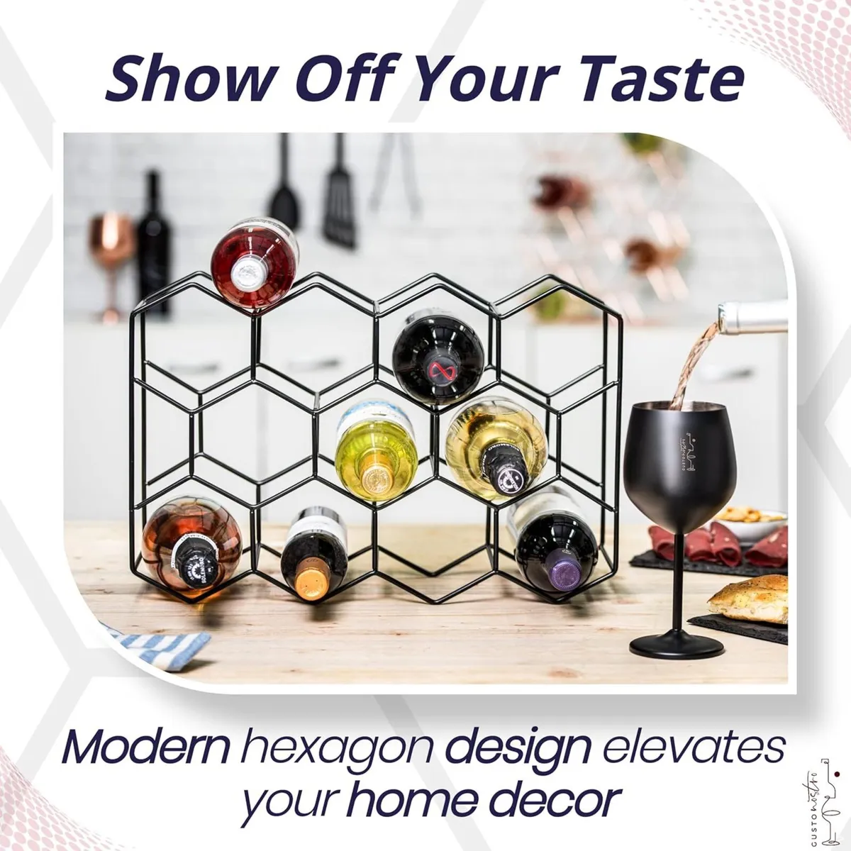 Countertop Wine Rack - 14 Bottle Freestanding - Image 4