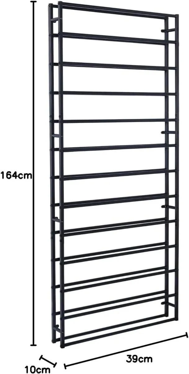 Wall wine rack - 24 bottles Industrial 39x10x164 - Image 2