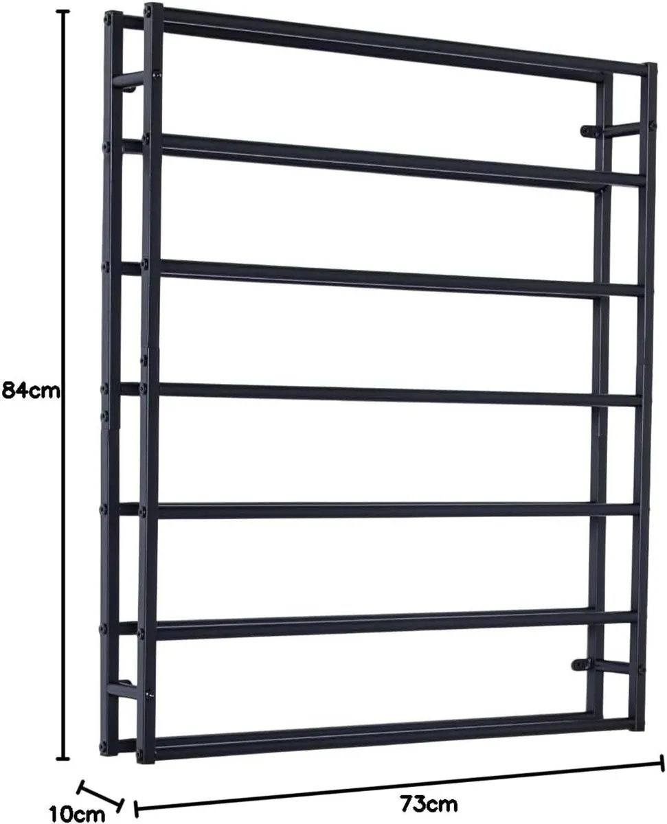 Wall wine rack - 12 bottles Industrial 73x10x84cm - Image 2