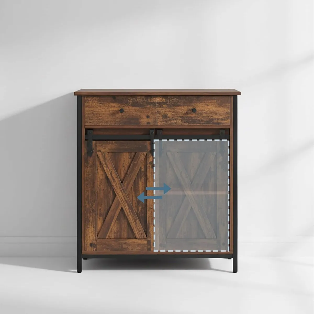 sideboard with sliding door HWD: 80 x 70 30 cm 4 - Image 4