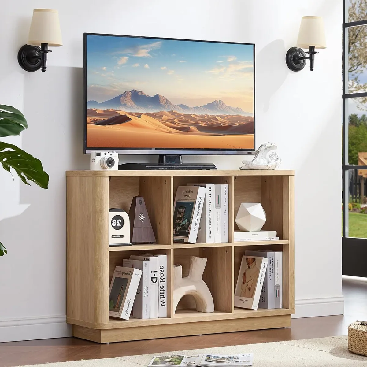 6 Cube Storage Organizer 40 Wide Low Horizontal - Image 4