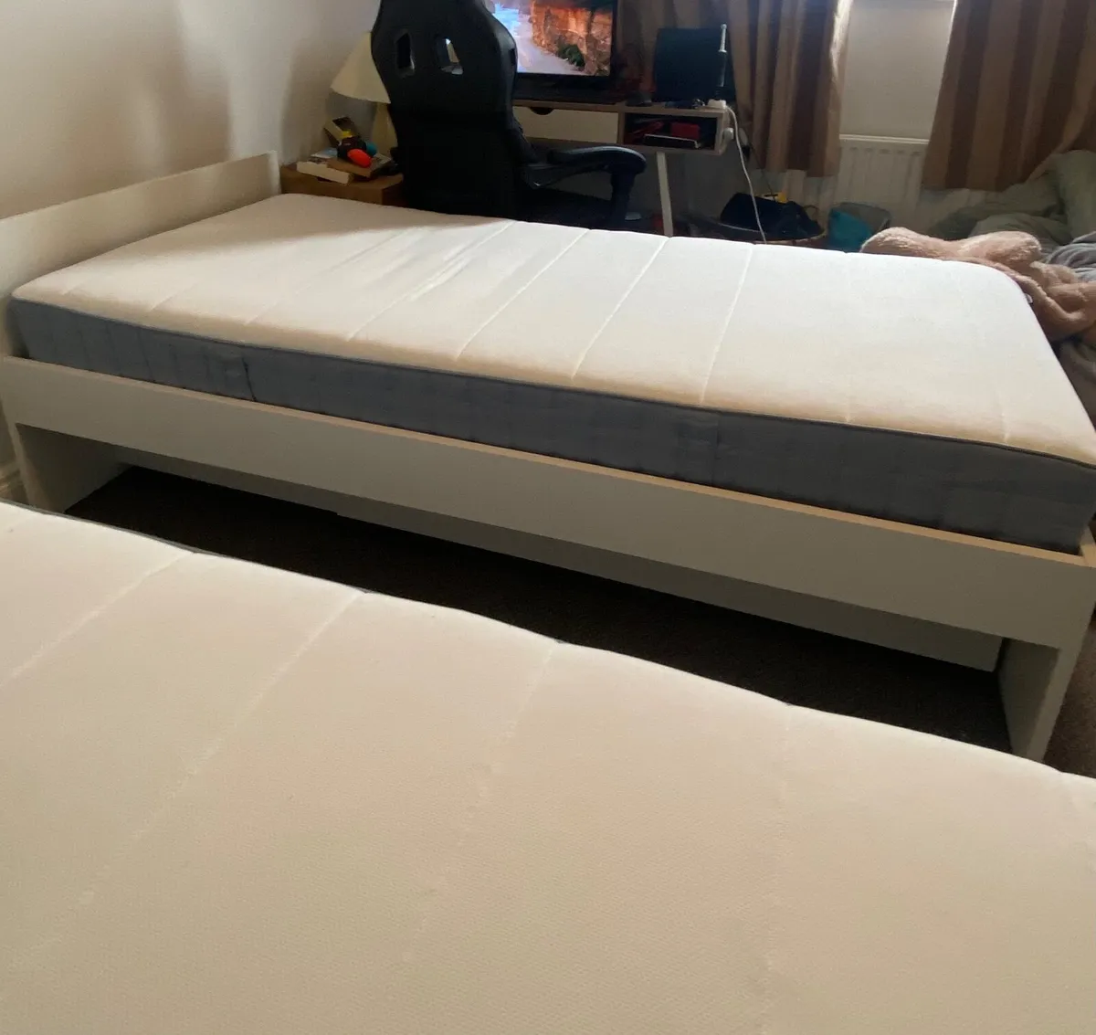 Ikea Pocket sprung, firm/light blue Mattress - Image 2
