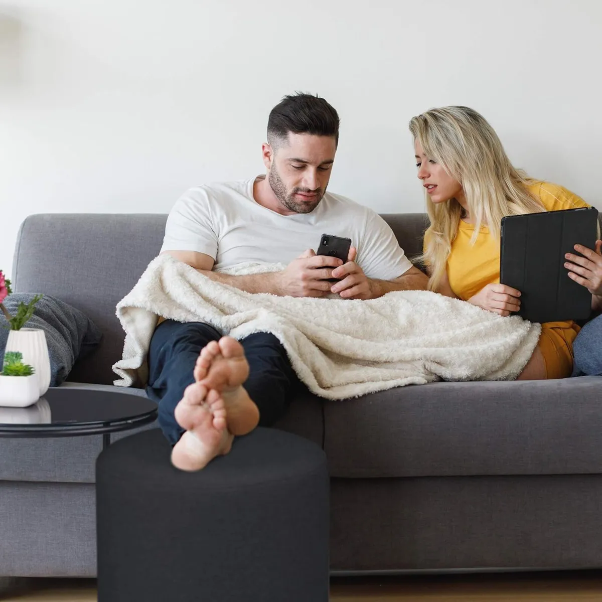 Side Table with Stool Round Coffee Counter - Image 4