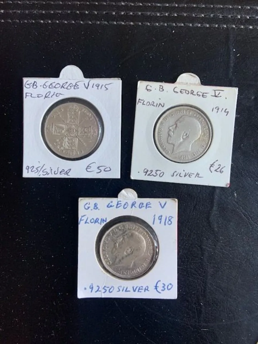 Florin Coins King George - Various Prices - Image 2