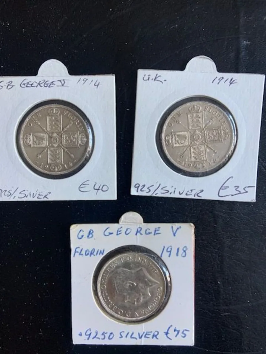 Florin Coins King George - Various Prices - Image 4
